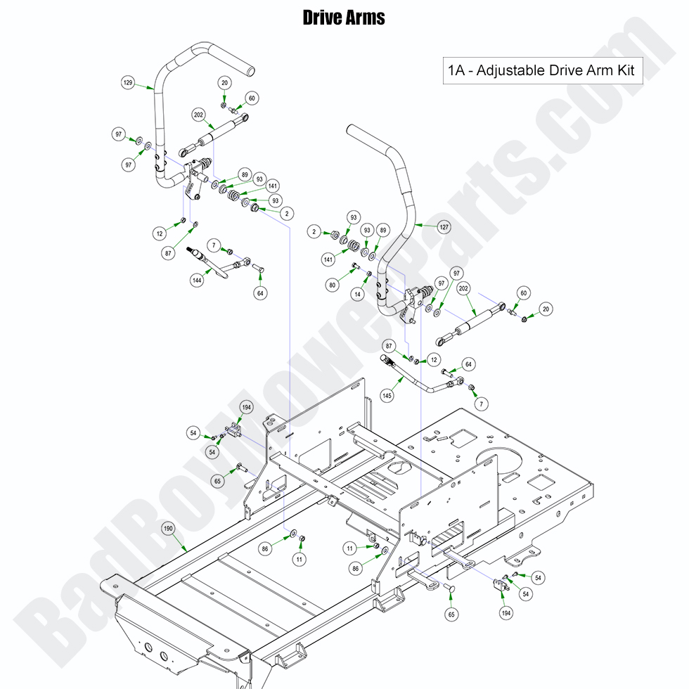 3019 - Bad Boy Mower Parts Lookup > 2023 > ZT Elite > Drive Arms